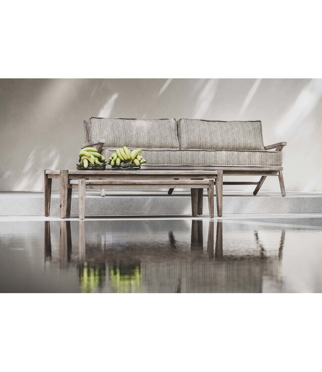 GOMMAIRE Outdoor Meubels | Organic Living 2.5-Seater Alabama | Teak Natural Grey