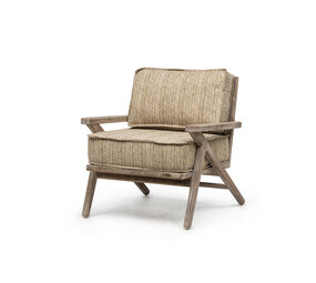 GOMMAIRE Outdoor Meubels | Organic Living 1-Sitzer Alabama | Teakholz Naturgrau