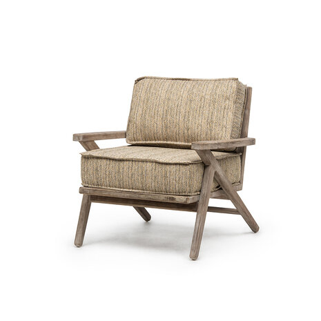 GOMMAIRE Outdoor | Organic Living 1-Sitzer Alabama | Teakholz Naturgrau