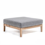 GOMMAIRE - Organic Living - Design Furniture  Pouf Copenhague | Teak grigio naturale
