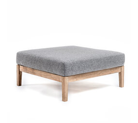 GOMMAIRE Outdoor Meubels | Organic Living Ottoman Copenhague | Teak Natural Grey