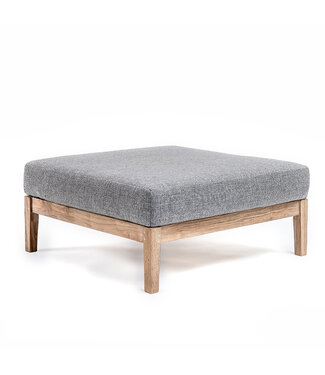GOMMAIRE Outdoor Meubels | Organic Living Ottoman Copenhague | Teak Natural Grey