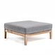 GOMMAIRE Outdoor | Organic Living Ottoman Copenhague | Teak Natural Grey