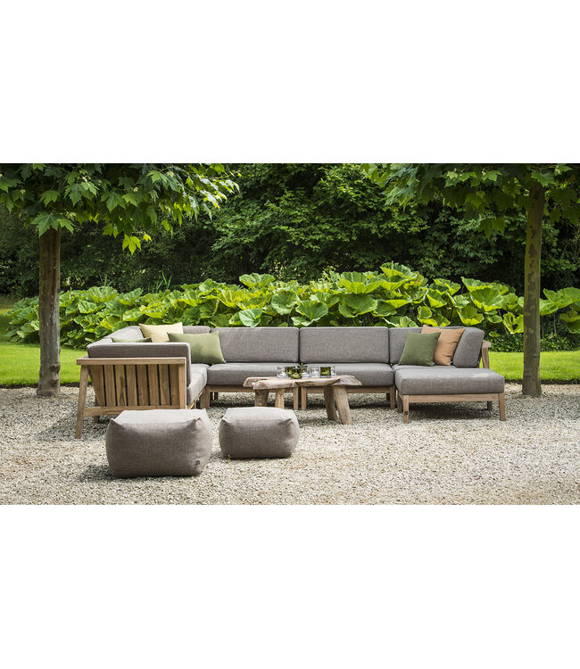 GOMMAIRE Outdoor Meubels | Organic Living Centro Copenhague | Teca Gris Natural