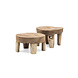 GOMMAIRE Outdoor | Organic Living Mesa baja Samba pequeña | Raíz de teca gris natural