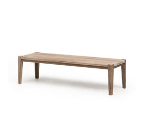 GOMMAIRE Outdoor Meubels | Organic Living Rechteckiger Couchtisch, groß | Recyceltes Teakholz, Naturgrau