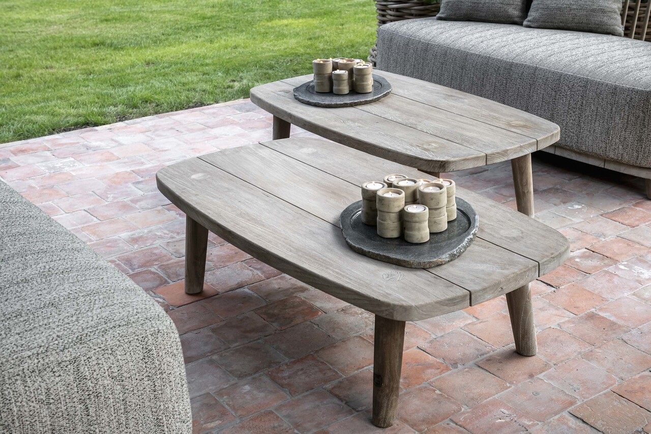 GOMMAIRE Outdoor | Organic Living Salongbord Carol | Gjenvunnet teak naturgrå