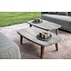 GOMMAIRE Outdoor | Organic Living Table basse Carol | Teck recyclé gris naturel