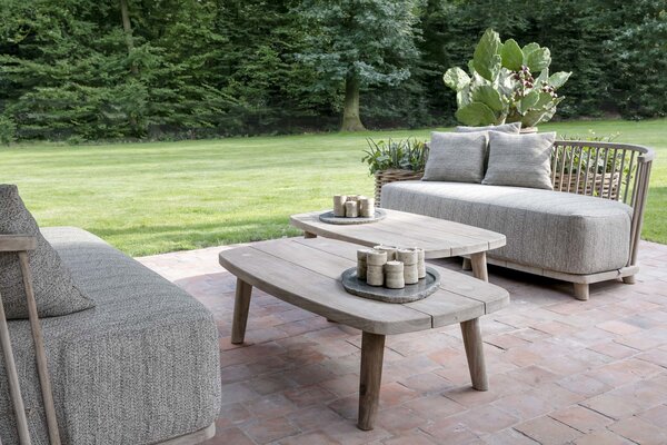 GOMMAIRE Outdoor | Organic Living Mesa de centro Carol | Teca reciclada gris natural