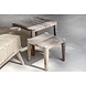 GOMMAIRE Outdoor | Organic Living Square Coffee Table Floor Small | Reclaimed Teak Natural Grey