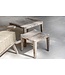 GOMMAIRE Outdoor Meubels | Organic Living Firkantet salongbord, stort | Gjenvunnet teak, naturlig grå