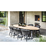 GOMMAIRE Outdoor Meubels | Organic Living Table Samuel | Reclaimed Teak Natural Grey & Aluminium Matte Black