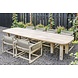 GOMMAIRE Outdoor | Organic Living Lavt bord Carlo | Gjenvunnet teak naturgrå