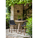 GOMMAIRE Outdoor | Organic Living Round Bar Table Anton | Reclaimed Teak Natural Grey