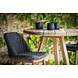 GOMMAIRE Outdoor | Organic Living Runder Bartisch Anton | Recyceltes Teakholz, Naturgrau