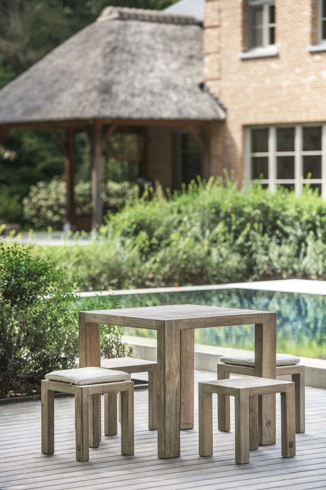 GOMMAIRE - Organic Living - Design Furniture Tavolo da bistrot Sandy | Teak rigenerato grigio naturale GOMMAIRE - Organic Living - Design Furniture Tavolo da bistrot Sandy | Teak rigenerato grigio naturale