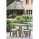 GOMMAIRE Outdoor | Organic Living Tavolo da bistrot Sandy | Teak riciclato grigio naturale