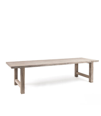 GOMMAIRE Outdoor Meubels | Organic Living Mesa Jacob Grande | Teca reciclada gris natural