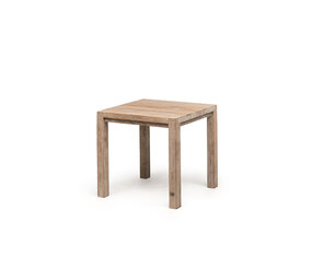 GOMMAIRE Outdoor | Organic Living Table de bistro Jacob | Teck recyclé gris naturel