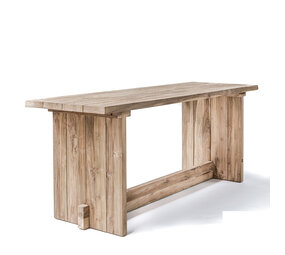 GOMMAIRE Outdoor | Organic Living Bar Table Alexi Small | Reclaimed Teak Natural Grey
