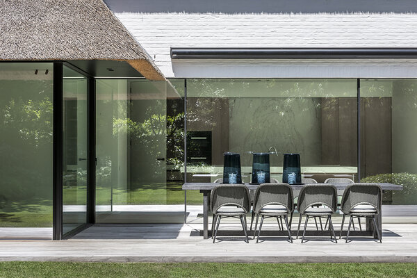 GOMMAIRE Outdoor Meubels | Organic Living Tisch Alexi Large | Recyceltes Teakholz Schwarz