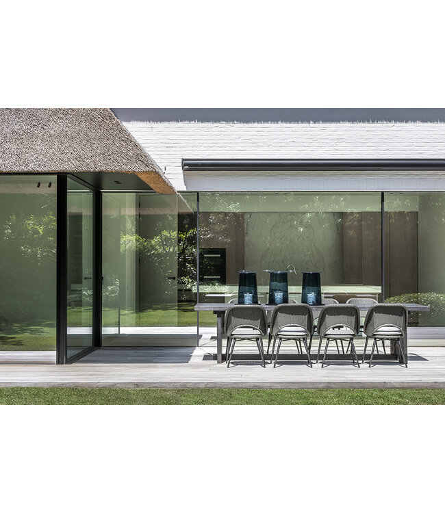 GOMMAIRE Outdoor Meubels | Organic Living Alexi-bord stort | Gjenvunnet teak svart