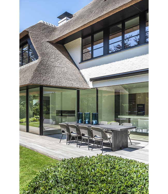 GOMMAIRE Outdoor Meubels | Organic Living Alexi-bord stort | Gjenvunnet teak svart