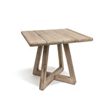 GOMMAIRE Outdoor | Organic Living Bistrotisch Dennis | Recyceltes Teakholz, Naturgrau