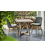 GOMMAIRE Outdoor Meubels | Organic Living Tavolino da bistrot Dennis | Teak riciclato grigio naturale