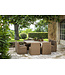 GOMMAIRE Outdoor Meubels | Organic Living Table carrée Dennis | Teck recyclé gris naturel