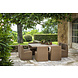GOMMAIRE Outdoor | Organic Living Table carrée Dennis | Teck recyclé gris naturel