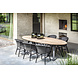 GOMMAIRE Outdoor Meubels | Organic Living Poltrona Charly | Struttura in alluminio nero opaco / Corda (Seduta interna in schiuma ad asciugatura rapida)
