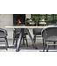 GOMMAIRE Outdoor Meubels | Organic Living Lenestol Charly | Aluminiumsramme matt svart / tau (hurtigtørkende skumsete inni)