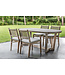 GOMMAIRE Outdoor Meubels | Organic Living Silla Fiona | Teca gris natural / Mimbre sintético color verde antiguo