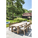 GOMMAIRE Outdoor | Organic Living Armchair Fiona | Teak Natural Grey / PE Wicker Antique Weed