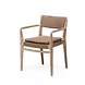 GOMMAIRE Outdoor Meubels | Organic Living Stackable Armchair Jared | Teak Natural Gray / PE Wicker Antique Weed