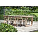 GOMMAIRE Outdoor | Organic Living Poltrona impilabile Jared | Teak Grigio Naturale / Vimini PE Antique Weed