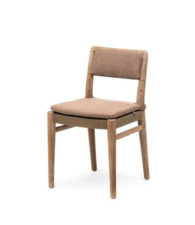 GOMMAIRE Outdoor Meubels | Organic Living Chair Jared | Teak Natural Grey / PE Wicker Antique Weed