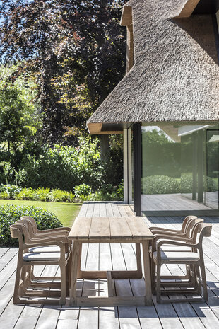 GOMMAIRE Outdoor | Organic Living Poltrona Sally | Teak riciclato grigio naturale