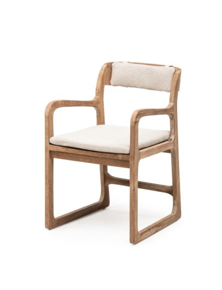 GOMMAIRE Outdoor | Organic Living Sillón Sally | Teca reciclada gris natural