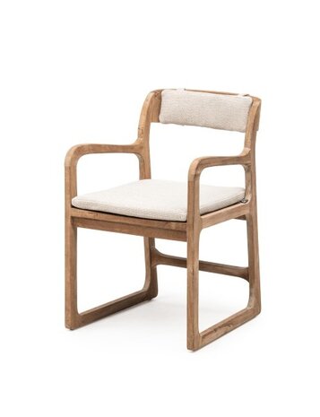 GOMMAIRE Outdoor | Organic Living Sillón Sally | Teca reciclada gris natural