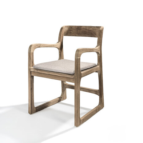 GOMMAIRE Outdoor | Organic Living Lenestol Sally | Gjenvunnet teak naturgrå