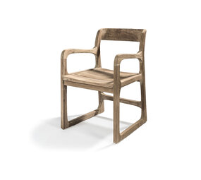 GOMMAIRE Outdoor | Organic Living Poltrona Sally | Teak riciclato grigio naturale