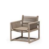 GOMMAIRE Outdoor Meubels | Organic Living Poltrona Carlo | Teak Grigio Naturale / Corda