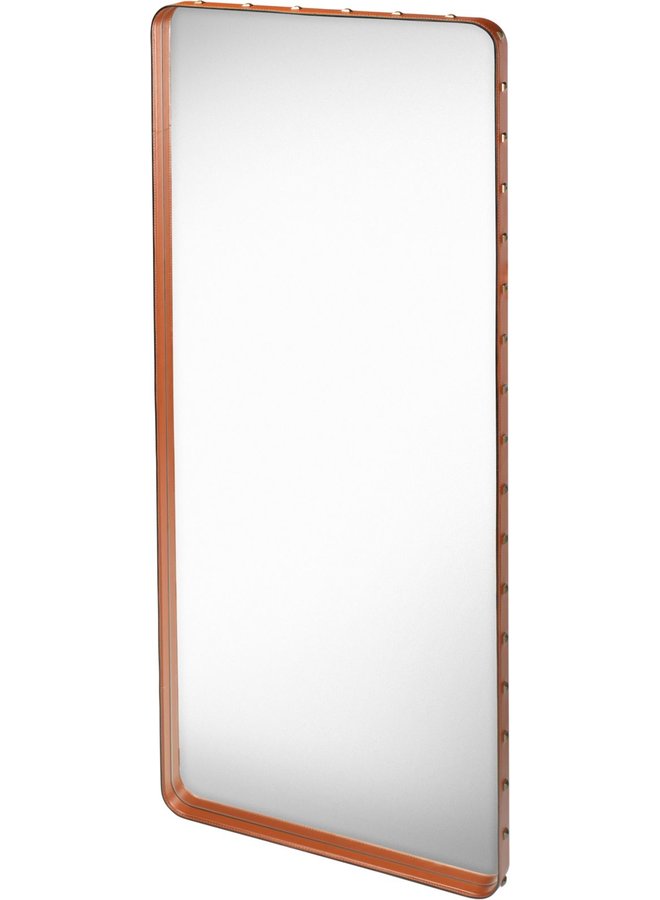 Espejo de pared Adnet - Rectangular - 65x115 - Cuero Tan