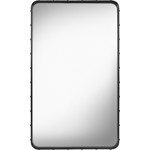 Gubi Wall mirror Adnet - Rectangular - 65x115 - Black Leather