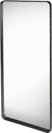 Gubi Miroir mural Adnet - Rectangulaire - 70x180 - Cuir Noir Gubi Miroir mural Adnet - Rectangulaire - 70x180 - Cuir Noir