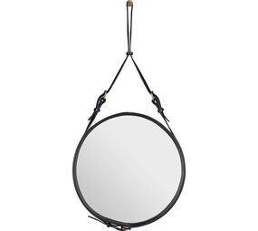 Gubi Wall mirror Adnet - Round - Ø45 - Black Leather Gubi Wall mirror Adnet - Round - Ø45 - Black Leather