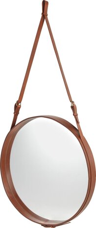 Gubi Wandspiegel Adnet - Rond - Ø70 - Tan Leather Gubi Wandspiegel Adnet - Rond - Ø70 - Tan Leather