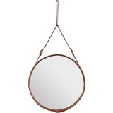 Gubi Miroir mural Adnet - Rond - Ø70 - Cuir Tan Gubi Miroir mural Adnet - Rond - Ø70 - Cuir Tan